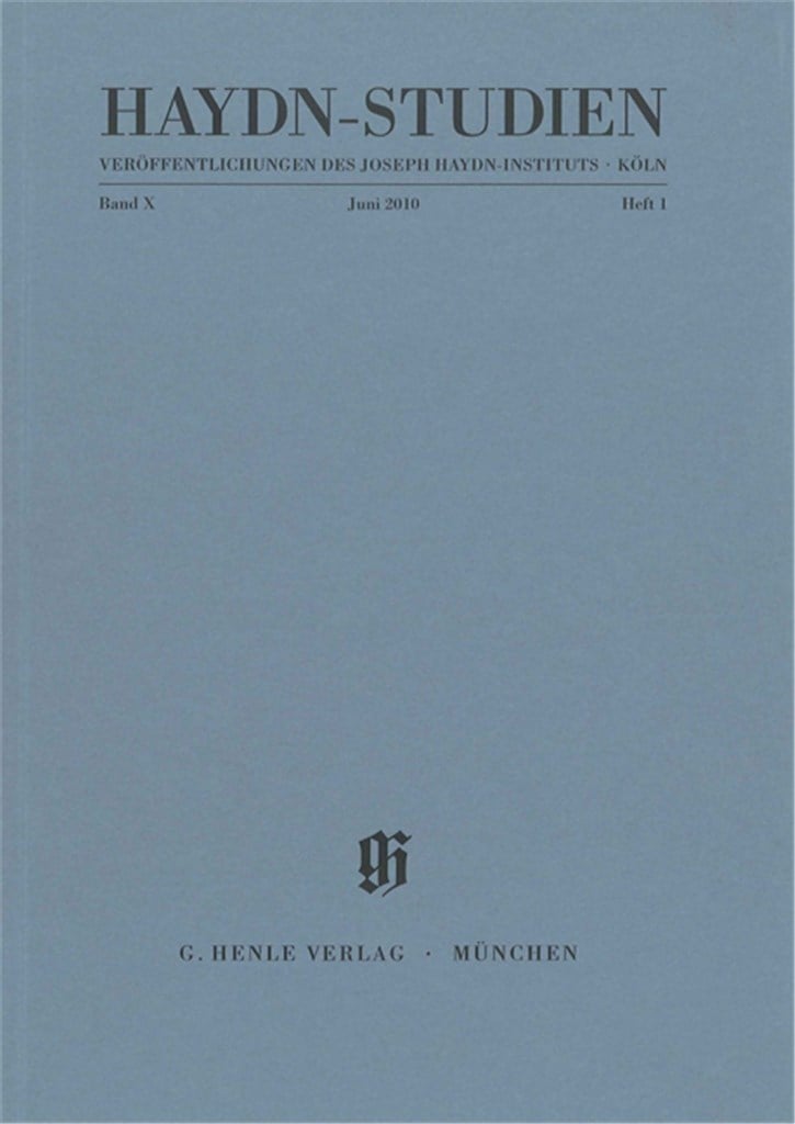 Haydn Studien Band 10 Heft 1